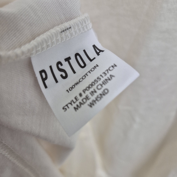 Pistola TRINA TEE - WHITE SAND 100 Cotton Large Nwt - Picture 4 of 5